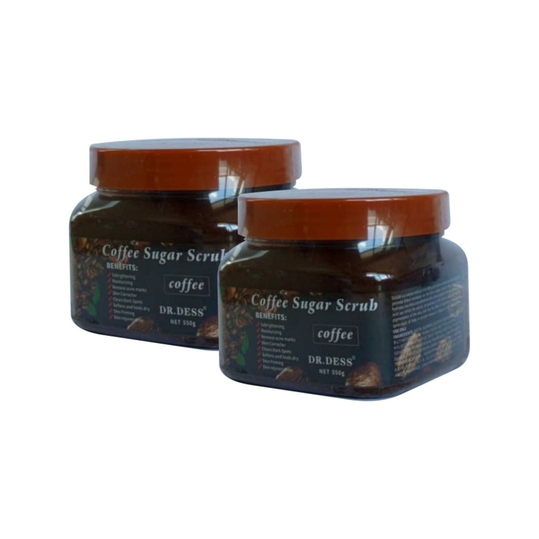 DR.DESS Coffee Sugar Scrub Bath Brightening  Spa Scrub Exfoliating Body Scrub 550g removes dead skin cells enhancing circulation, reducing  temporary appearance of cellulite, and decrease inflammation
