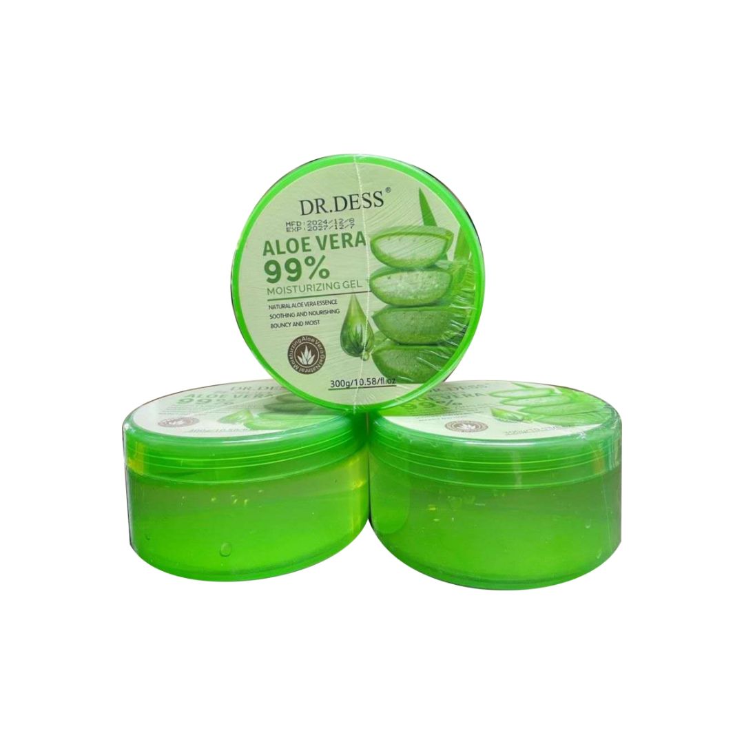Dr. Dess Aloe Vera Hydrating & Soothing Moisturizing Gel – 300g Can | Skin Repair, After-Sun & Daily Care