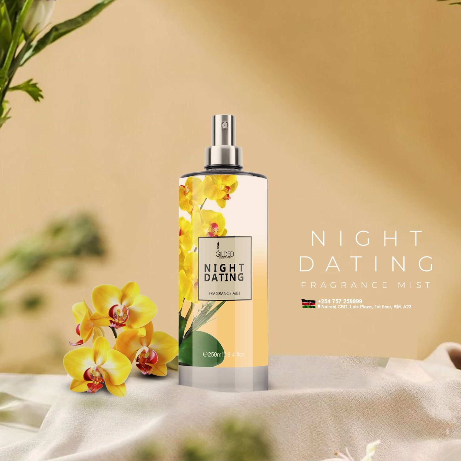 Night Dating Fragrance Mist Body Spray Perfume for Women Girls 250ml Long-Lasting Romantic Scent Fresh Sweet Fragrance Mist Daily Use Body Spray Dr Dess