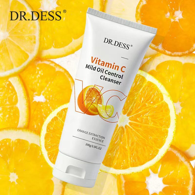 DR.DESS VITAMIN C Face Wash Deep Cleansing Hydrating Anti-Aging Moisturizing Pore Care Sensitive Skin Brightening Cleanser