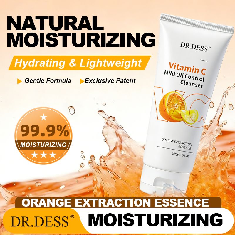DR.DESS VITAMIN C Face Wash Deep Cleansing Hydrating Anti-Aging Moisturizing Pore Care Sensitive Skin Brightening Cleanser