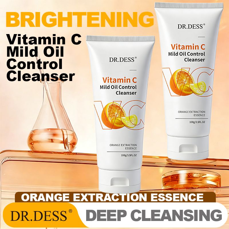 DR.DESS VITAMIN C Face Wash Deep Cleansing Hydrating Anti-Aging Moisturizing Pore Care Sensitive Skin Brightening Cleanser