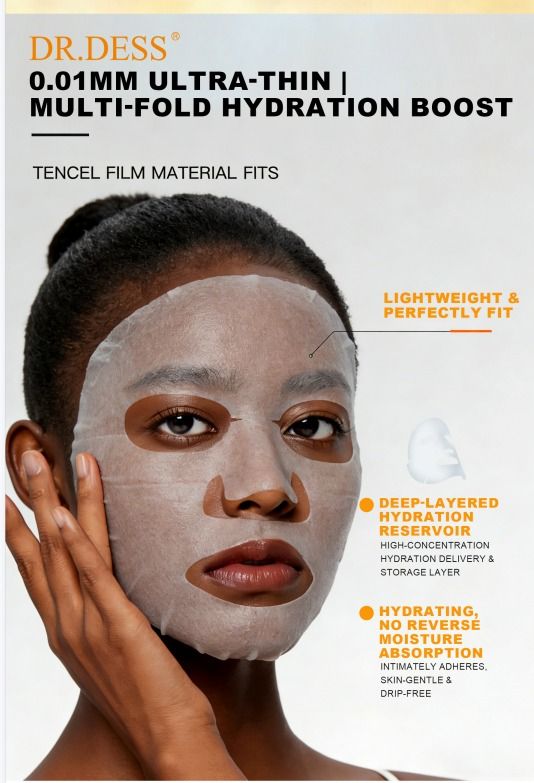 DR.DESS  5pcs Vitamin C Face Mask Sheet Long Lasting Nourishing Mask Brightening Revitalize Face Mask