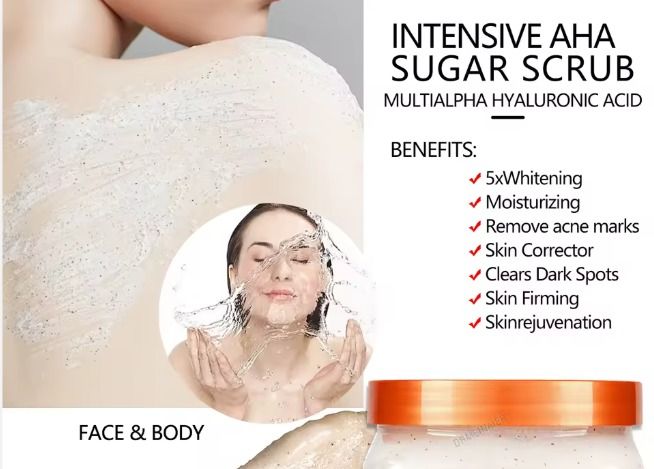 DR.DESS  AHA Intensive Exfoliating Body Scrub removes dead skin deep hydration Brightens Even out skin tone