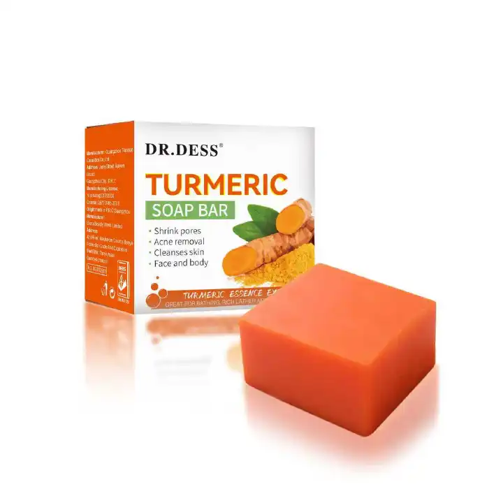 Dr .Dess Turmeric Soap Anti Acne Skin Repair Deep Cleaning Skin Cleanser Soap Reducing Inflammation For Body and Face