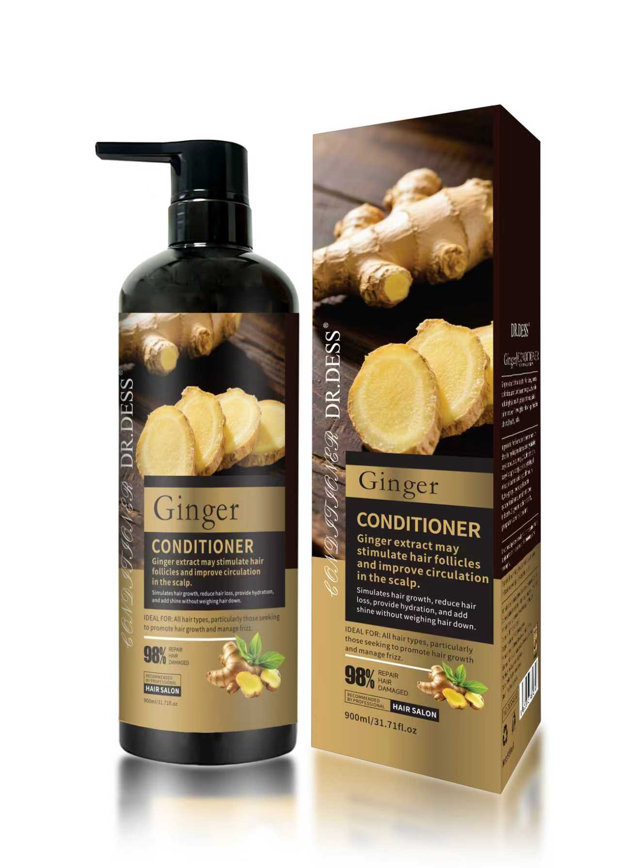 DR.DESS Ginger Conditioner Hair Growth Anti Hair Fall Strengthening Nourishing Hydrating Soft Hair adds natural shine for healthy growth