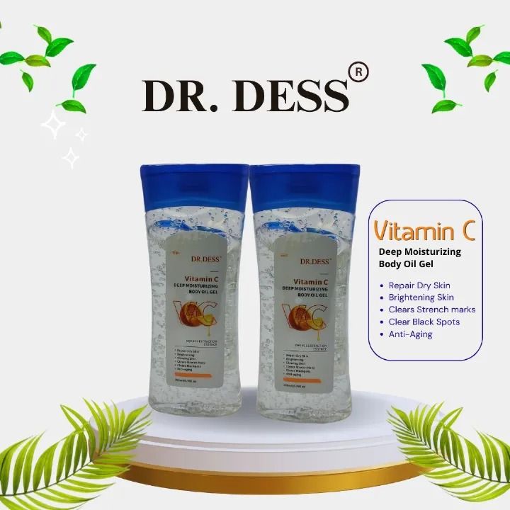 DR.DESS  Vitamin C Moisturizing Body Oil Gel 200ml Clears Stretch Marks Anti Aging Brighten Firms the Skin