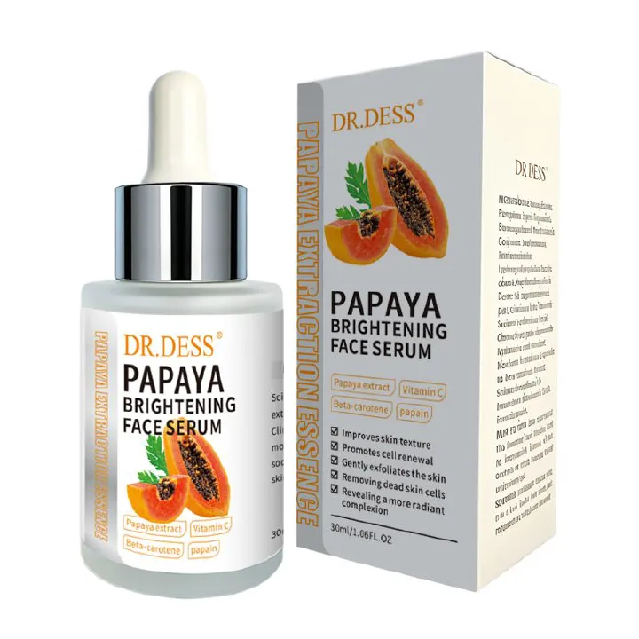 DR.DESS Papaya Brightening Face Serum Protects against Acne, Dark Spots, Freckles Reduces Skin Pigmentation and Anti Aging Facial Serum Oil Control 30ml