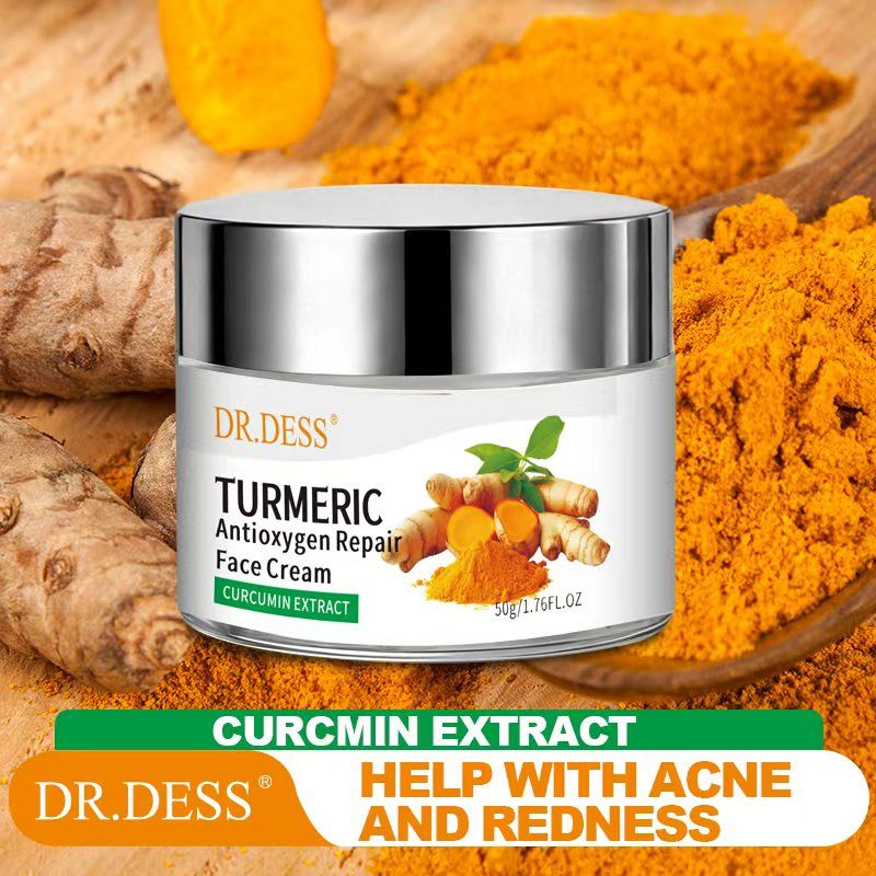 DR.DESS  Turmeric  Face Cream, Anti Oxidation Turmeric Cream , Face Cream For Deep Moisturizing skin Prevents Acnes, Oil Control and Soothing, skin Repair