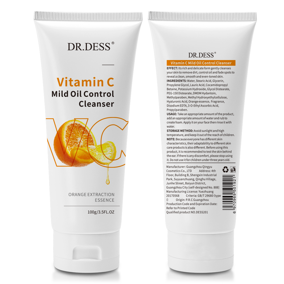 DR.DESS Vitamin C 3-in-1 Facial Skincare Set – Cleanser, Serum & Face Cream for Brightening, Dark Spots, Hydration & Smooth, Glowing Skin  Anti-Aging Routine
