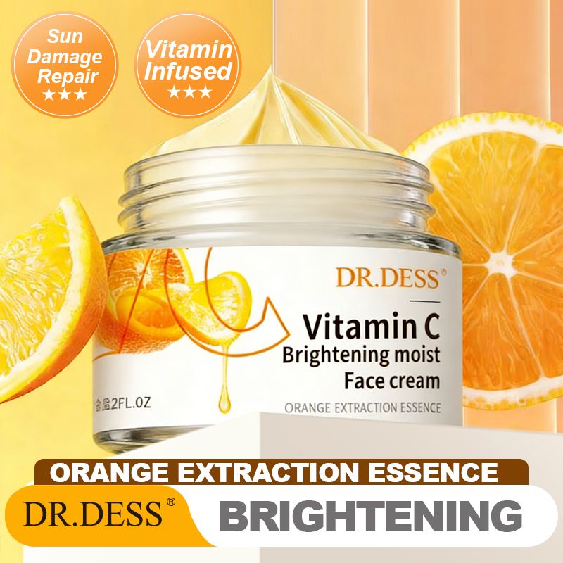 DR.DESS  Vitamin C Moisturizing Face Cream With Ingredients like, Vitamin C and glycerin, hydrates, rejuvenates and brighten the skin ,offering a smooth and glowing appearance