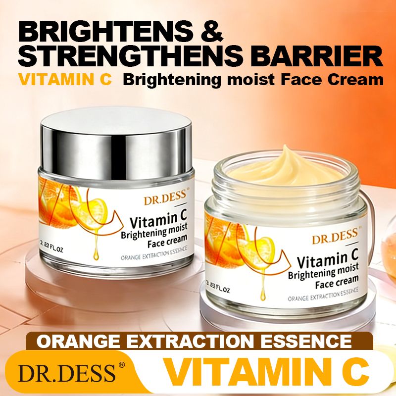 DR.DESS  Vitamin C Moisturizing Face Cream With Ingredients like, Vitamin C and glycerin, hydrates, rejuvenates and brighten the skin ,offering a smooth and glowing appearance