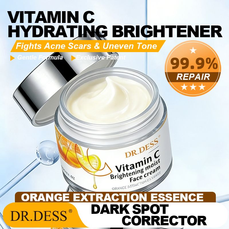DR.DESS  Vitamin C Moisturizing Face Cream With Ingredients like, Vitamin C and glycerin, hydrates, rejuvenates and brighten the skin ,offering a smooth and glowing appearance