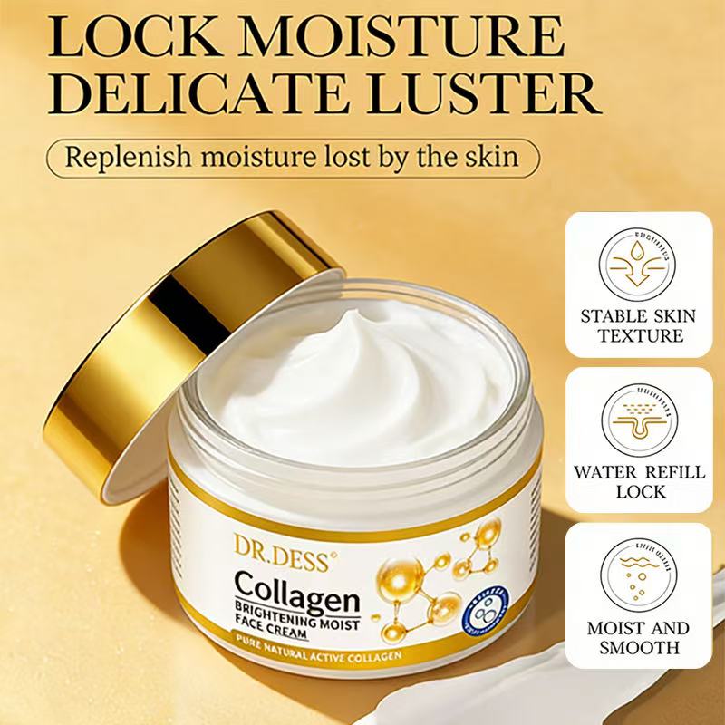 Dr Dess Collagen Anti Aging Face Cream Anti Wrinkles And Fine Lines, Intensive hydration, Anti aging, Brighten skin tone, Acne fade repair essence, Contains collagen