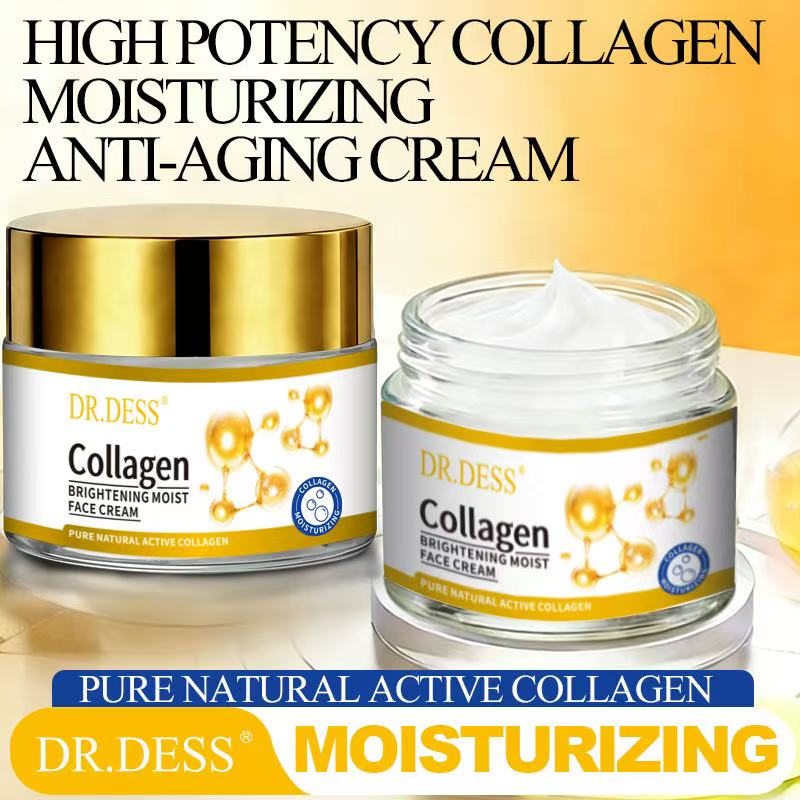 Dr Dess Collagen Anti Aging Face Cream Anti Wrinkles And Fine Lines, Intensive hydration, Anti aging, Brighten skin tone, Acne fade repair essence, Contains collagen