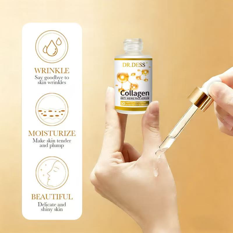 Dr Dess Collagen Face Serum hydrating firming boost skin elasticity, reduce the appearance of fine lines, and promote a youthful, radiant complexion Anti Aging Face Serum