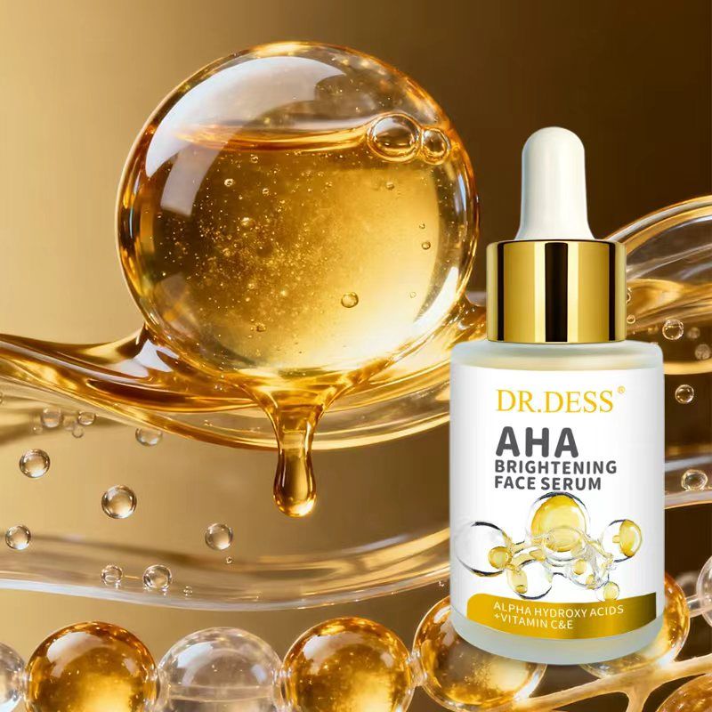 Dr. Dess AHA Brightening Face Serum with Vitamin C, Niacinamide & Hyaluronic Acid, Anti-Acne, Dark Spots Fading, Hydrating, Skin Barrier Repair for Sensitive & Acne-Prone Skin