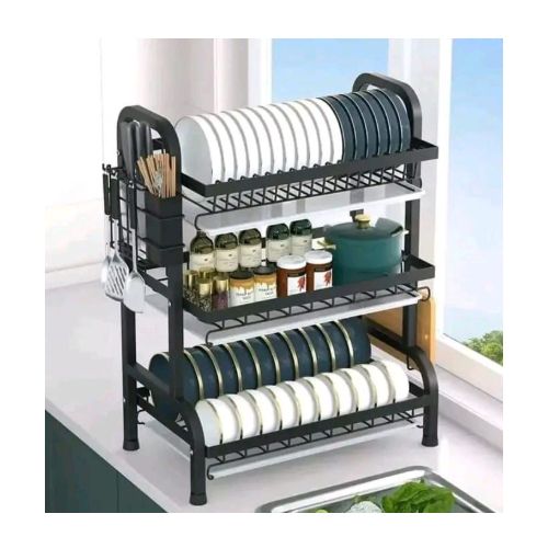 DISH RACK.3 Tier High quality carbon steel dish racks