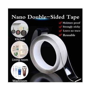 Extra Strong Double Sided Tape Heavy Duty Removable Clear Sticky Adhesive Nano Tape Tough Washable Waterproof Mounting Tape for Hanging Picture, Poster, Carpet, Photo Deco