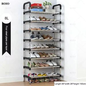 🔥Hot Selling🔥 Portable Shoe Rack 24_ 32 Pairs 8 Layer, Organizer Aluminum Metal Standing Shoe Rack, DIY Shoes Storage Shelf Home Organizer. Easy to install Practical all-match Refuse to be messy A