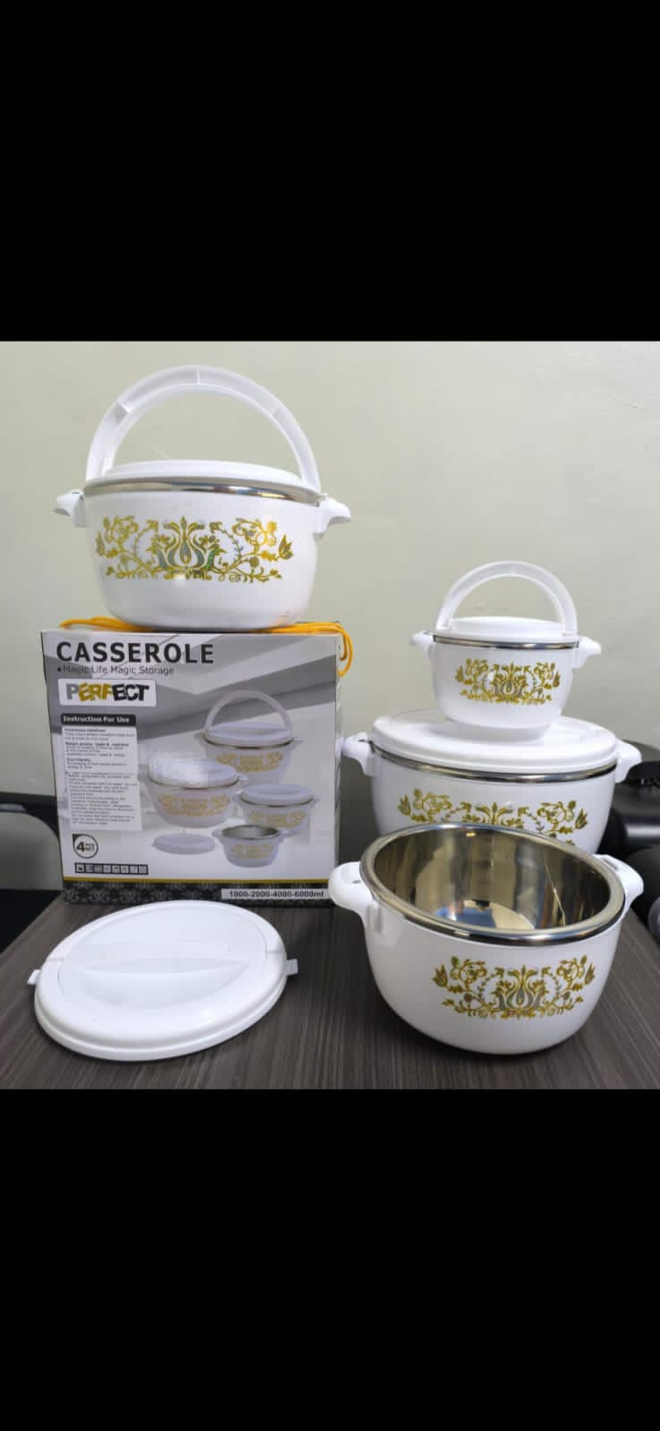 😊SHOP SMARTER🎯SAVE BIG✔4pcs of Casserole Hotpots Food Warmer Hot Pot, Serving Dishes Serveware Set.Comfortable carrying during travel,picnics etc
Freshness Redefined - Retain aroma, taste & nutritio