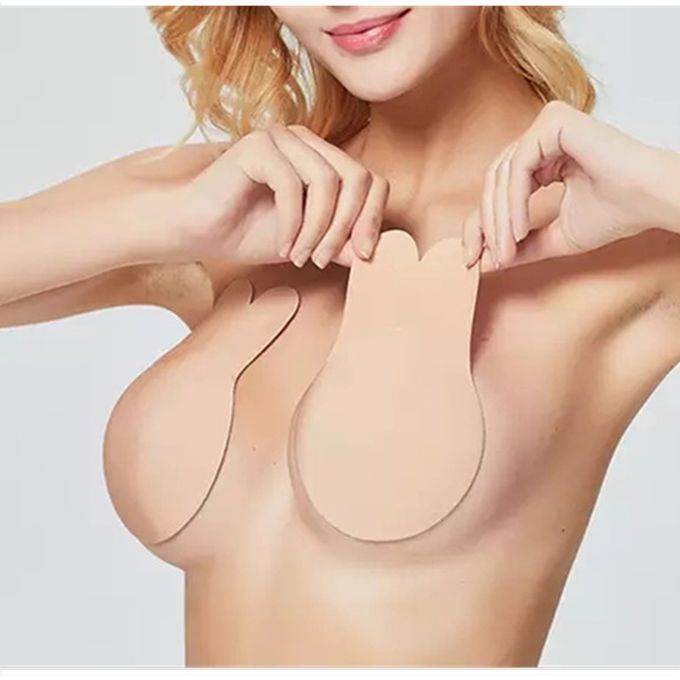 Fashion Women Push Up Bras Self Adhesive Silicone Strapless Invisible Bra Reusable Sticky Breast Lift Tape Round Nipple Cover Bra Pads