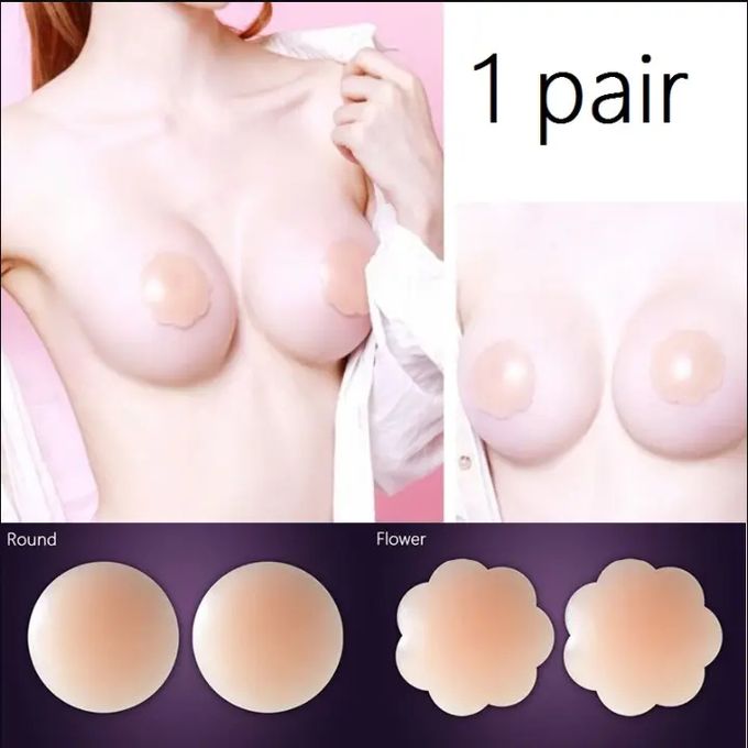 Nipple Stickers Reusable Self-Adhesive Silicone Breast Nipple Cover Bra