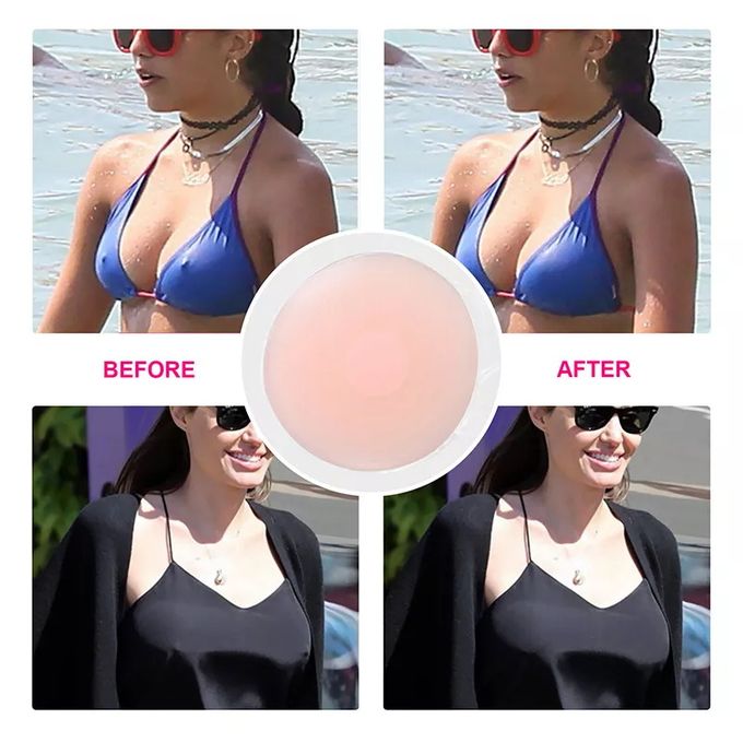 Fashion 1 Pair Nipple Stickers Reusable Self-Adhesive Silicone