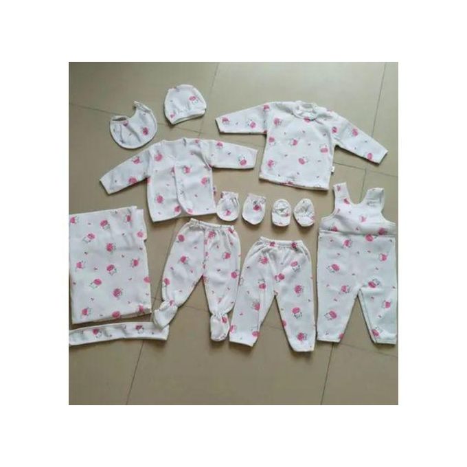 Lucky Star Newborn baby girl receiving set 11pc starter set