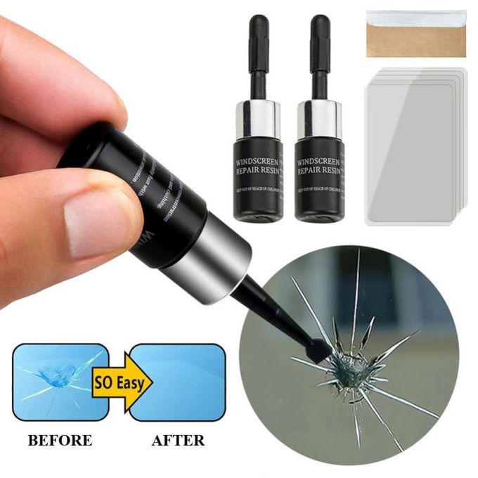Windscreen Crack Repair Tool Kit Automotive Glass Nano Repair Fluid-Car Windshield Repair Resin Cracked Glass Repair Kit,Glass Corrector Set