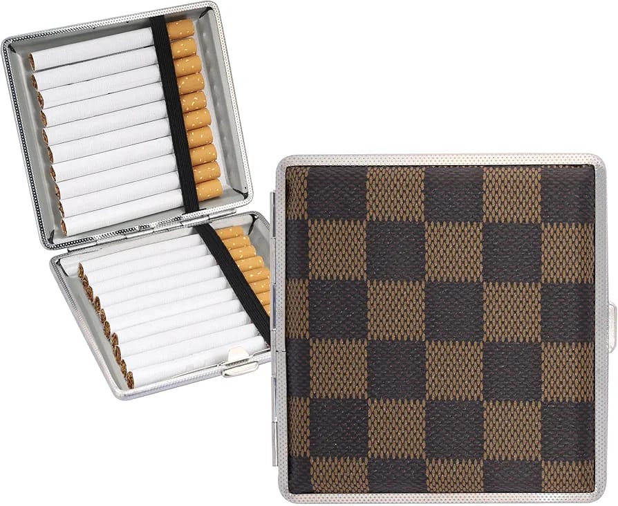 20 Sticks Leather Cigarette Cases Storage Accessories