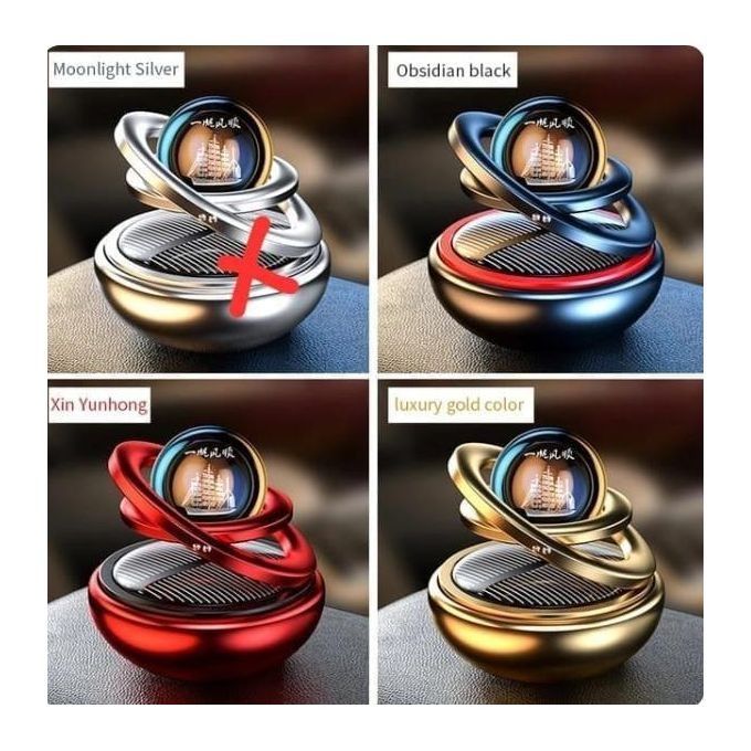 Car Interior Dashboard Air Freshener Rotating Aromatherapy Double Rings Rotary Rotating Air Freshener