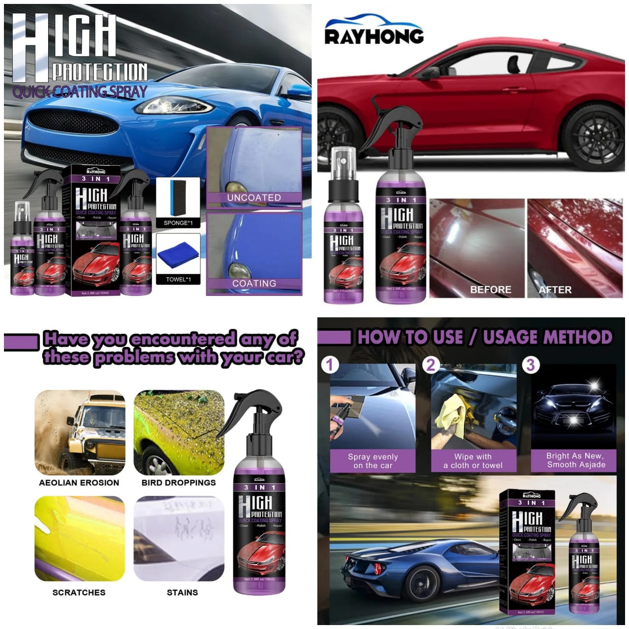 100 ml car polish spray