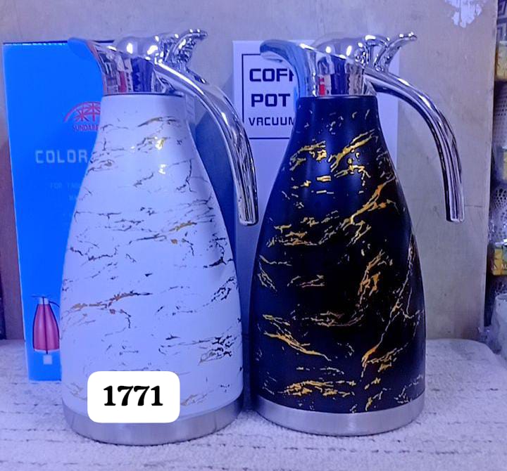 JP Jamesport Marble Flask 2.0 Litres Heat Insulated Thermos For Long Hour Heat/Cold Retention Comfortable Handle Ideal For Hot Water, Tea, Beverage