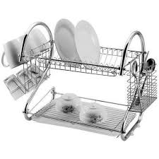 Experience Quality ✔️Metallic 2 Layer/Tier Dishrack - STAINLESS STEEL- Quality.elegant.
2 tiers dish drainer is one of the best-looking designs available in the market.
It comes with a plastic drip tr