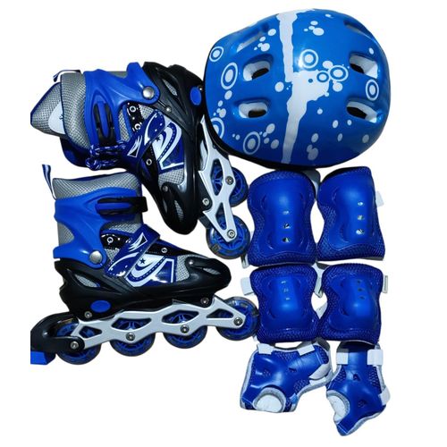🌱🌿JUST FOR YOu🌱✨️Full Kit Blue Complete Set Roller Skating Shoes All sizes with Helmet and Protective Guards.Complete skating safety set  

• Durable roller skating shoes  

• Hard protective helme