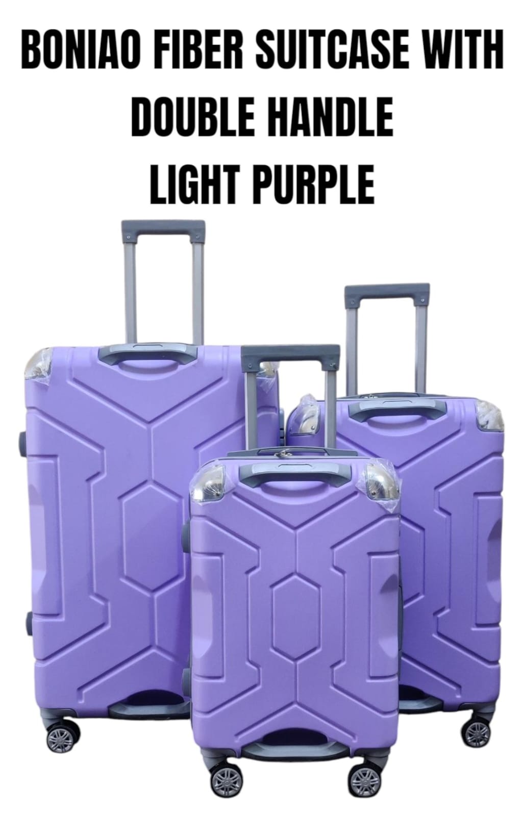 🍒100% DURABLE🍒FengTianLi 3-Piece Hard-Shell Suitcase Set/travel bag.• 3-piece set (ideal for short & long trips)
• Durable ribbed ABS hard shell
• 360° smooth spinner wheels
• Strong zip closure
• L