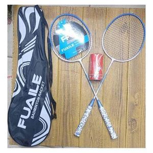 📍Simply The Best📍Full Set 2 pcs Badminton Racquets and 3 pcs ShuttleCocks.Complete badminton set  

• Lightweight and durable racquets  

• Comfortable grip handles  

• Stable and balanced performa