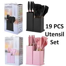 😋Unbeatable Offer😋🍊SHOP NOw🍊19 PCS Silicon Non-Stick Cooking Spoons Set.Heat resistant The Long Flexible Heads The Slotted Design Lightweight And Easy To Hold Perfect For Nonstick Pans, Easy