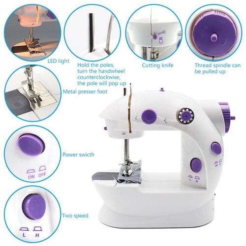 💦▪️Portable Mini Handheld Household Multi Function Electric Sewing Machine with Accessories for professional and DIY.Mini size, lightweight and with an exquisite workmanship.
This sewing machine is a