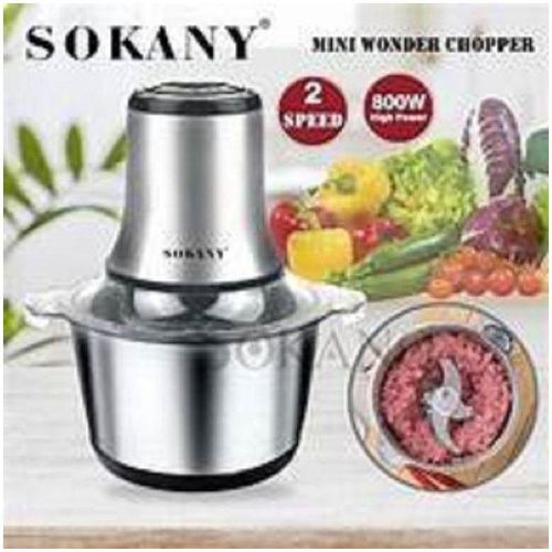🥕🍊Sokany 800Watts, 3Ltrs, Electric Mincer, Stainless Steel Bowl, Food Mixer, grinder, Chopper for Meat, Vegetables, Carrots, onions, with 2 Speed Levels and 4 Stainless Steel Blades🥭