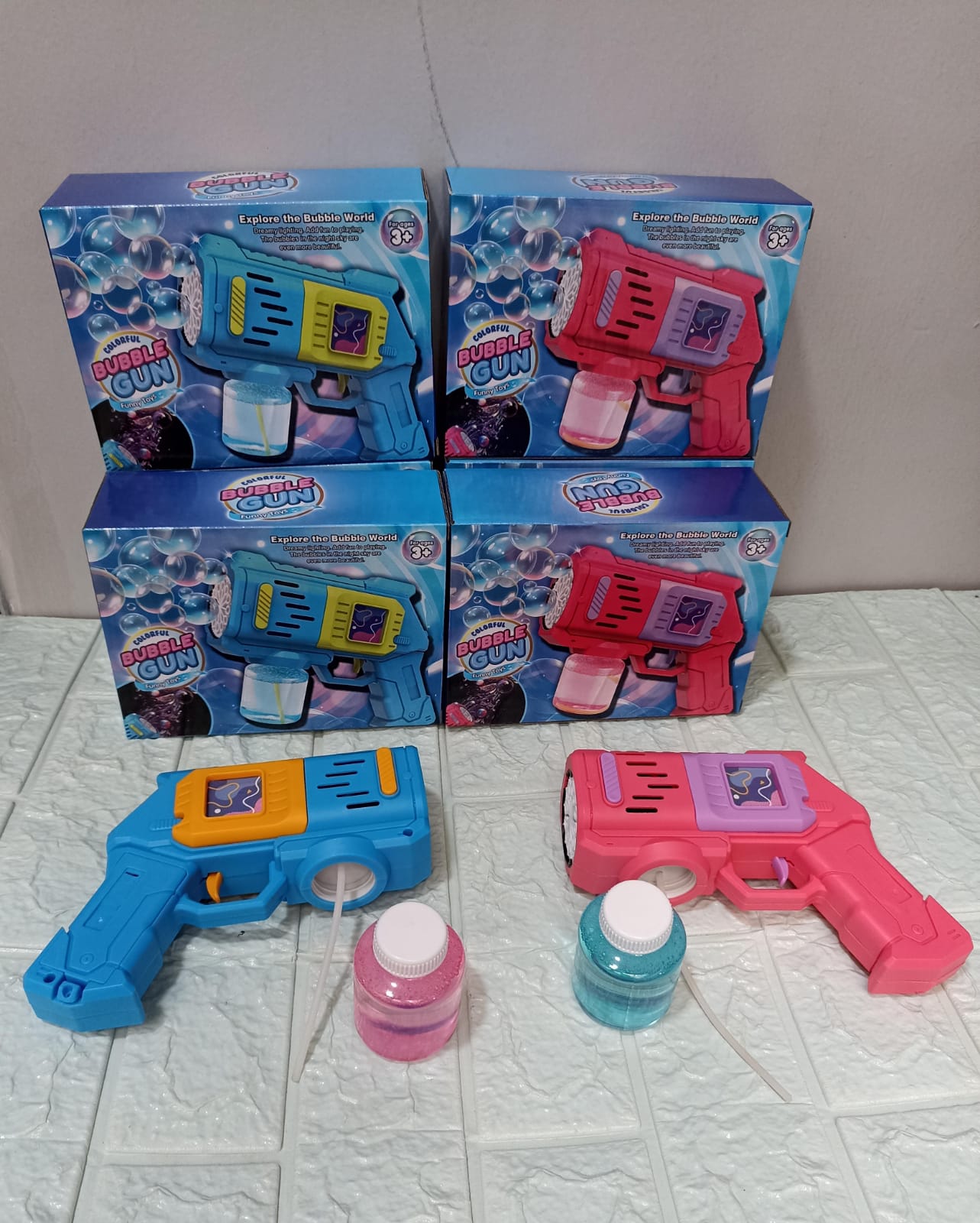Bubble Guns with Bottles Bubble Refill Solution - Super Fun Summer Toy & Party Favor.Superior quality, easy to use, easy to attach, and super durable
Perfect for themed parties, birthday parties, outd