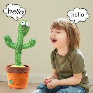 Dancing Cactus Toy Talking Cactus Electronic Plush Toy Adjustable Volume Control, Dancing Cactus Toy Talking Green