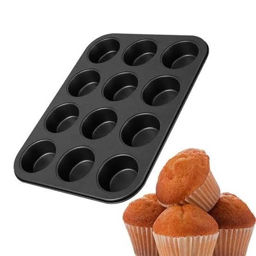 Non-stick 12 holes Muffin Pan Tin Cupcake Baking Tray Dish Bakeware ,strong and condusive for use in the baking industry