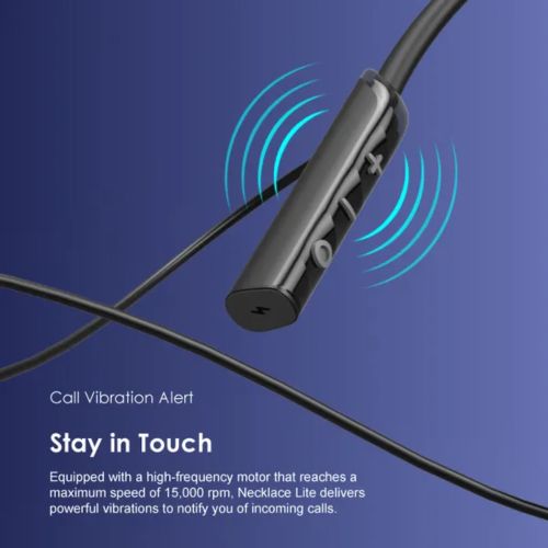 Oraimo Havy Bass Necklace Lite Call Vibration Wireless Headphones, CAN WITHSTAND POWER FOR A LONG PERIOD OF TIME UPTO 4 DAYS STANDBY