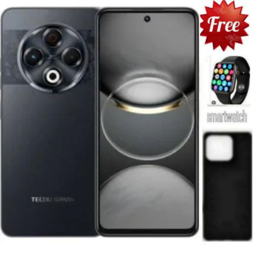 Tecno Spark 30, 6.6'' Display, 8 GB RAM (Up to 16GB RAM)+128GB ROM - Dual Sim - 50MP - 5000mAh - Android 14 COMES WITH FREE GIFTS ( AIR PODS +SMART WATCH) FOR YOU