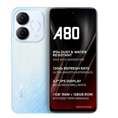 CLEARANCE OFFER!!! Itel A80 128GB+6(3+3) RAM 6.7" 120Hz Screen 4G Network Dual SIM Phone 50MP Camera 5000mAh Battery Fingerprint and Face Unlock Android 14 Fashion Smart Phones+Free Gifts