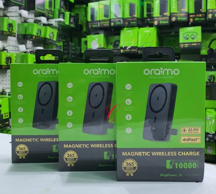 FLASH SALE 
Oraimo MagPower 15 OPB-7102W 10000mAh magnetic wireless and wired power bank now