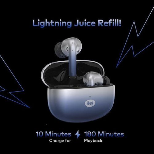 Itel BudsPlay BudsBass 4 mic ENC 45ms ultra low latency game mode earbuds now available.Has a superb bass system .can withstand power for a long period of time upto 2 weeks standby