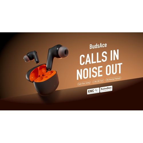 Itel Buds Ace in Ear TWS Earbuds with 40H Playtime, Quad Mic ENC, IPX5, 10MM Bass Boost Drivers,BT Version 5.3, Fast Charging